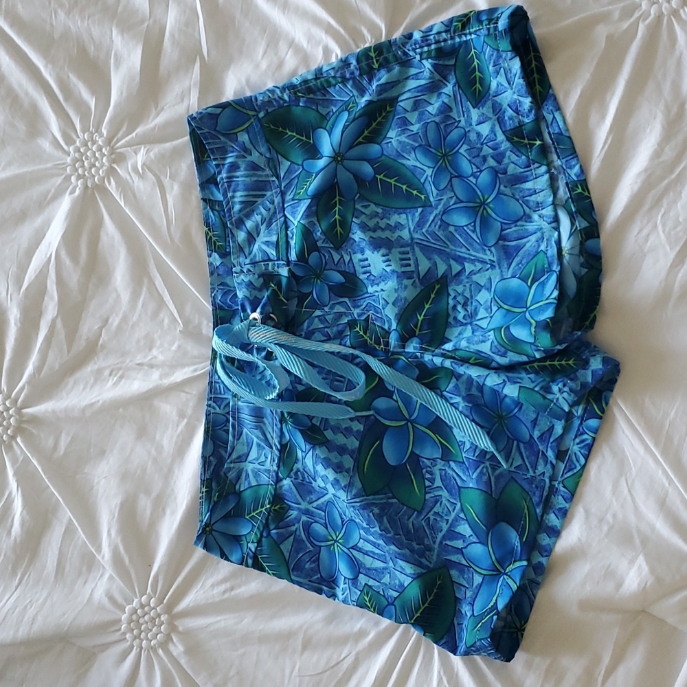 Blue Hawaiian Swim Shorts